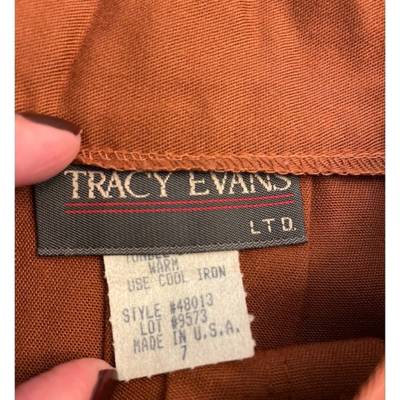 Tracy Evans Vintage 90's Box Pleat Skirt - Sz Juniors 7 - Picture 7 of 7